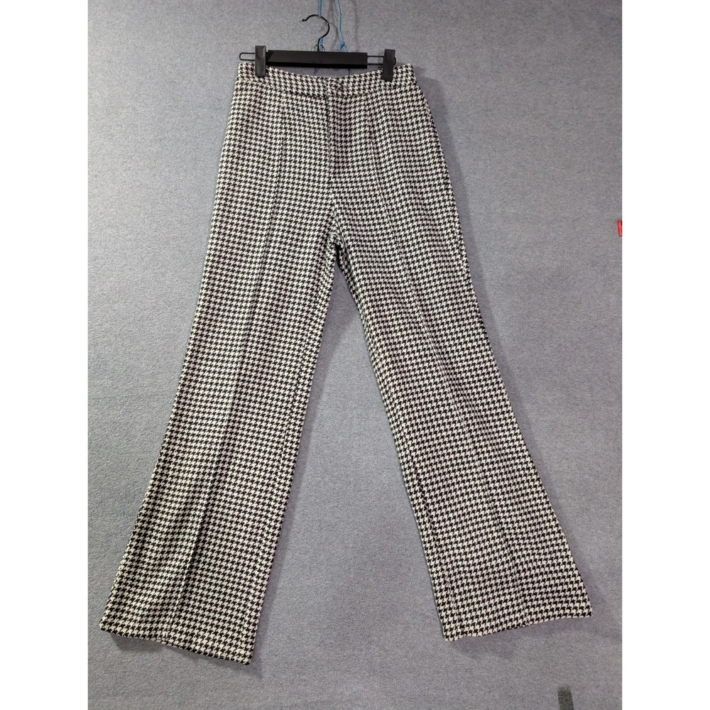 Simplee Houndstooth Flare‎ Leggings Pants NWT Size M Stretch Side Zip